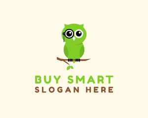 Smart Owl Animal logo design