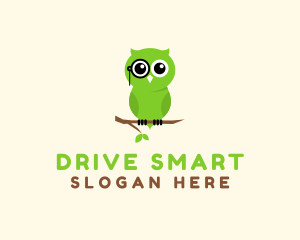 Smart Owl Animal logo design