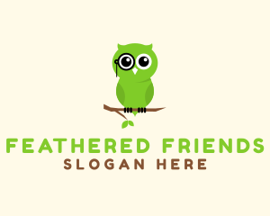 Smart Owl Animal logo design