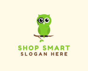 Smart Owl Animal logo design