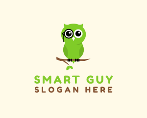 Smart Owl Animal logo design