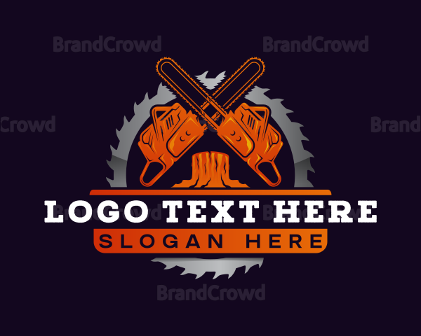Chainsaw Log Cutter Logo