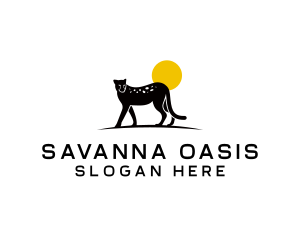 Cheetah Wild Savanna logo design