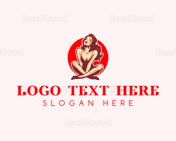 Beautiful Seductive Woman Logo