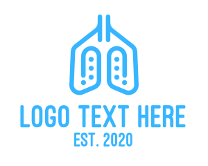 Message - Blue Respiratory Lungs Clip logo design