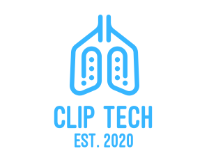 Clip - Blue Respiratory Lungs Clip logo design