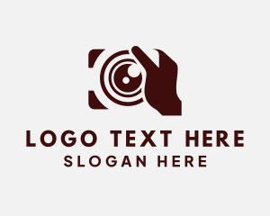 Blog - Maroon Camera Vlog logo design