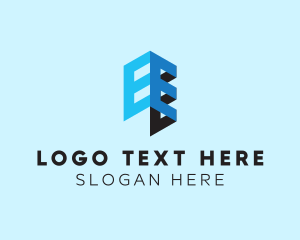 Landscape - Abstract Building Letter E logo design