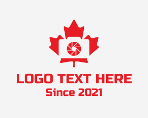 Photo Studio - Maple Leaf Camera logo design