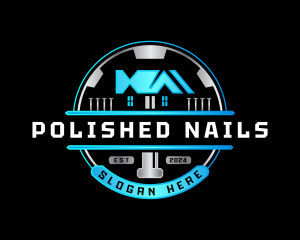 Hammer Nail Roofing logo design