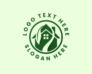 Eco - House Landscaping Agriculture logo design