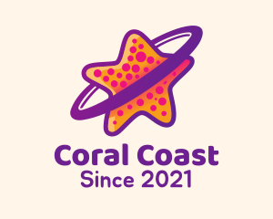 Coral - Colorful Starfish Orbit logo design