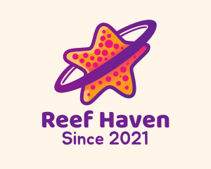 Reef - Colorful Starfish Orbit logo design