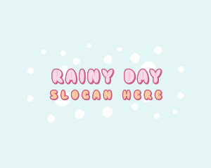 Cute Quirky Bubbles logo design