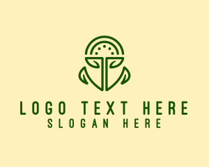 Vegetarian - Nature Flower Shield logo design