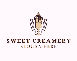 Creamery - Sweet Ice Cream Dessert logo design