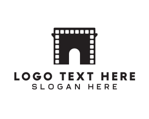 Movie - Movie Film Filmstrip Arch logo design