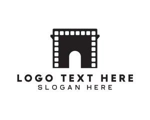 Reel - Movie Film Archway logo design