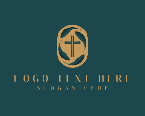 Temple - Religion Cross Church logo design