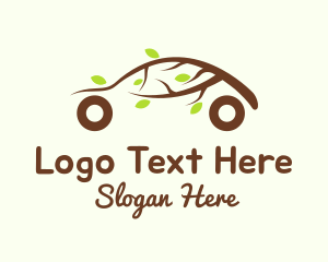 Electric Car - Organic Eco Friendly Car logo design