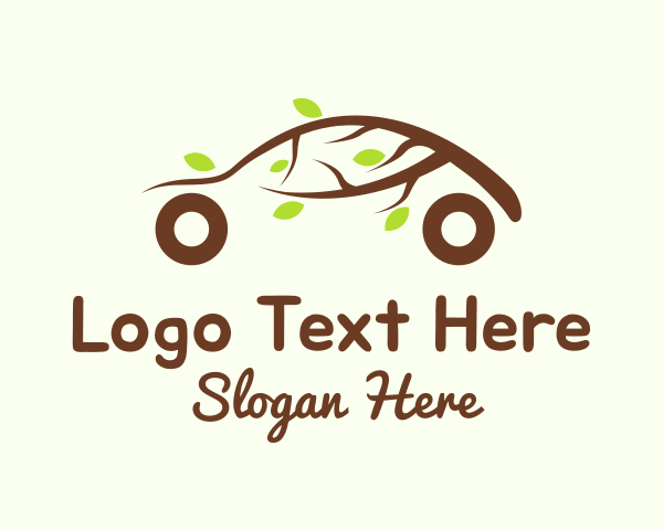 Transportation - Organic Eco Friendly Car logo design