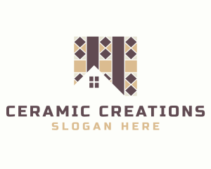 Ceramic - House Flooring Construction logo design