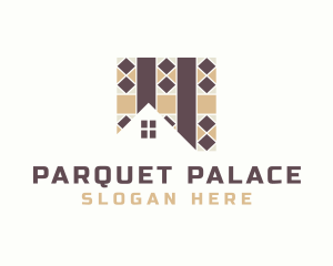 Parquet - House Flooring Construction logo design