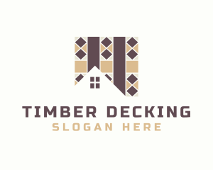 Decking - House Flooring Construction logo design