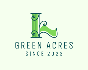 Agriculturist - Elegant Vine Letter L logo design