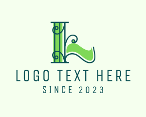 Store - Elegant Vine Letter L logo design