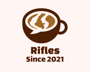 Caffeine - Chat Bubble Cup logo design