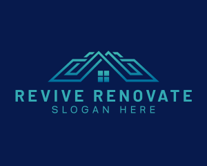 Renovate - Monoline Roof Realty logo design