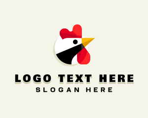 Chicken Burger - Chicken Poultry Livestock logo design