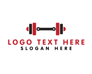 Weights Bodybuilding Fitness logo design