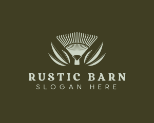 Rustic Garden Rake logo design