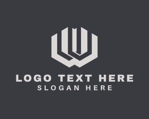 Grayscale - Geometric Startup Letter W logo design
