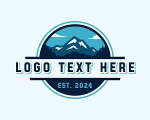 Vacation - Travel Mountain Adventure logo design