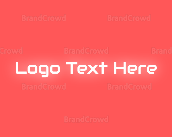 Neon Glow Text Logo