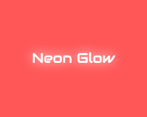 Neon Glow Text logo design