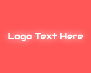 Dj - Neon Glow Text logo design