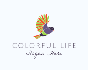 Vibrant - Colorful Bird Finch logo design