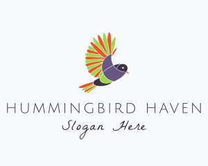 Colorful Bird Finch logo design