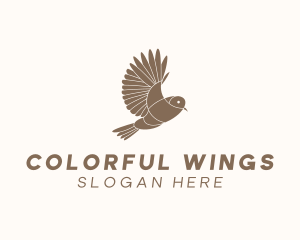 Colorful Bird Finch logo design