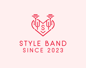 Music Trumpet Heart logo design