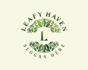 Wellness Herbal Leaves logo design