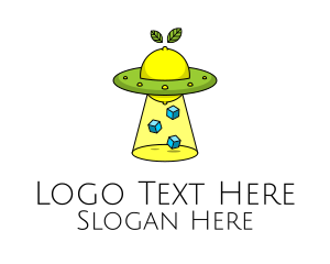 Space - Lemon Drink UFO logo design