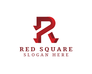 Red Shadow R logo design