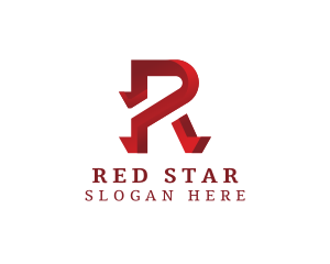 Red Shadow R logo design