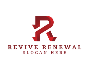 Red Shadow R logo design