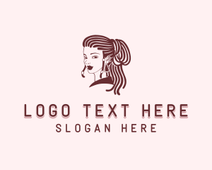 Hairstyle - Dreadlocks Hair Salon logo design